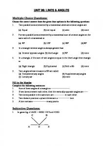Maths IX - Lines & Angles