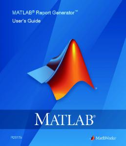 MATLAB Report Generator User's Guide