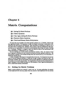 Matrix Computations - Computer Science