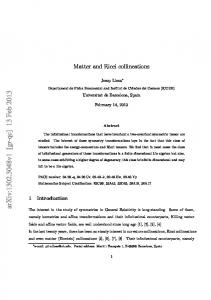 Matter and Ricci collineations