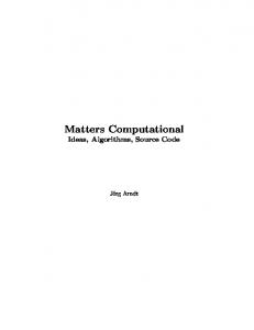 Matters Computational