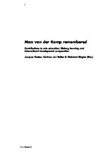 Max van der Kamp remembered