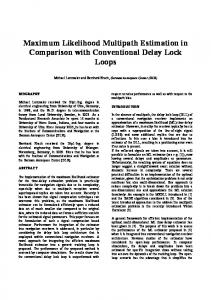 Maximum Likelihood Multipath Estimation in ... - Semantic Scholar