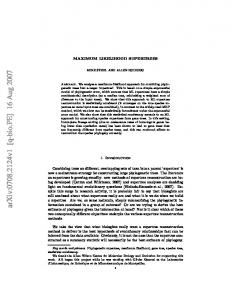 Maximum Likelihood Supertrees