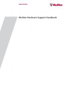 McAfee Hardware Support Handbook