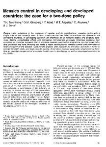 Measles control in developing and developed countries - World Health ...