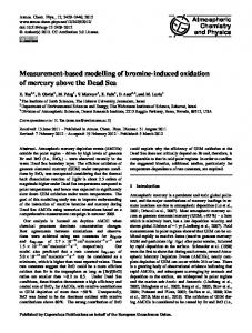 Measurement-based modelling of bromine-induced oxidation of ... - Core