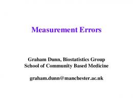 Measurement Errors