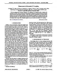 Measurement of chromatic XY coupling