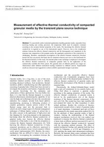 Measurement of effective thermal conductivity of compacted granular ...