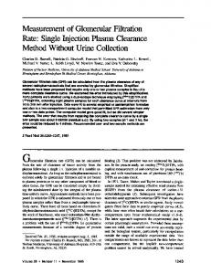 Measurement of Glomerular Filtration Rate - Journal of Nuclear Medicine