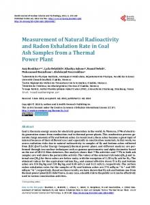 Measurement of Natural Radioactivity and Radon Exhalation Rate in ...