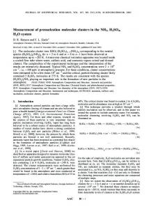 Measurement of prenucleation molecular ... - Wiley Online Library