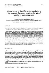 Measurement of the different forms of zinc in ... - Science Direct