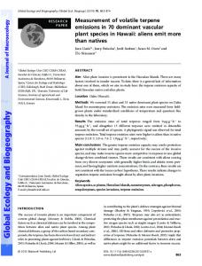 Measurement of volatile terpene emissions in 70 ... - CREAF - UAB