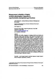 Measurement reliability of highly variable ... - Semantic Scholar