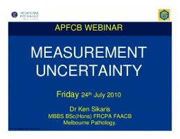 MEASUREMENT UNCERTAINTY - APFCB