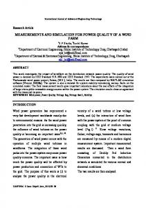 measurements and simulation for power quality of a wind farm