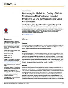 Measuring Health-Related Quality of Life in Strabismus: A Modification ...