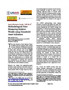 Measuring Relative Wealth using Household Asset Indicators