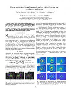 Measuring the topological charge of vortices with