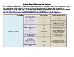 MEC Data Dictionary