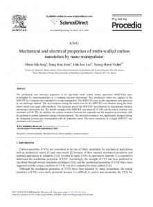 Mechanical and electrical properties of multi-walled ... - Science Direct