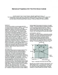 Mechanical Properties of 3C Thin-Film Silicon Carbide - Society for ...