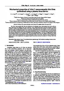 Mechanical properties of Al/aC nanocomposite thin ... - Chin. Phys. B