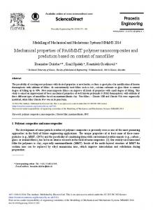 Mechanical Properties of PA6/MMT Polymer ... - ScienceDirect