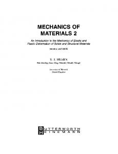 MECHANICS OF MATERIALS 2