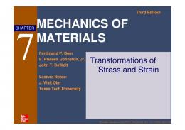 MECHANICS OF MATERIALS