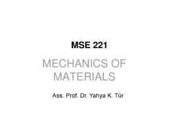 MECHANICS OF MATERIALS