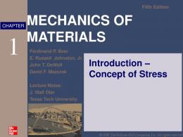 MECHANICS OF MATERIALS