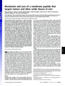 Mechanism and uses of a membrane peptide that targets ... - PNAS