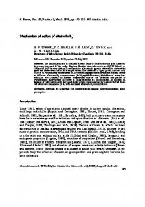 Mechanism of action of aflatoxin B1 - IAS