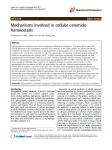 Mechanisms involved in cellular ceramide ... - Semantic Scholar