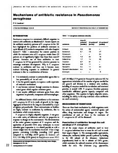 Mechanisms of antibiotic resistance in Pseudomonas aeruginosa