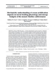 Mechanistic understanding of ocean acidification impacts on larval ...