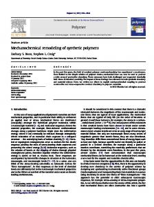 Mechanochemical remodeling of synthetic polymers