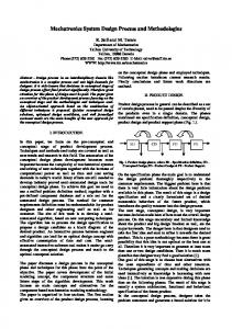 Mechatronics System Design Process and ... - Semantic Scholar