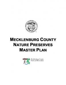 mecklenburg county nature preserves master plan - Charlotte ...