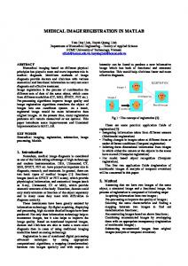 Medical Image Registration in Matlab - Semantic Scholar