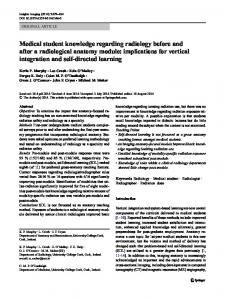 Medical student knowledge regarding radiology ... - Semantic Scholar