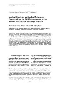 Medical Students as Medical Educators - Semantic Scholar