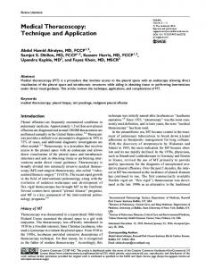 Medical Thoracoscopy - SAGE Journals