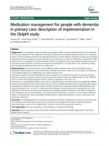 Medication management for people with dementia in primary care ...