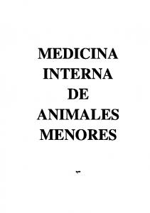 MEDICINA INTERNA DE animales MENORES