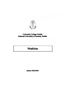 Medicine - University College Dublin