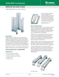 MEDIUM VOLTAGE FUSES - Littelfuse